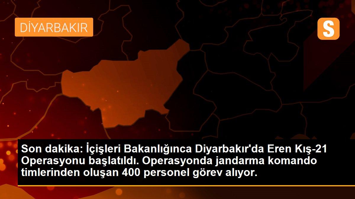 Son dakika: İçişleri Bakanlığınca Diyarbakır\'da Eren Kış-21 Operasyonu başlatıldı. Operasyonda jandarma komando timlerinden oluşan 400 personel görev alıyor.