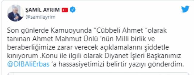 AK Partili vekilden Cübbeli Ahmet hamlesi! 'Milli birliğimizi bozan açıklamalar yapıyor' diyerek Diyanet İşleri Başkanı'na şikayet etti