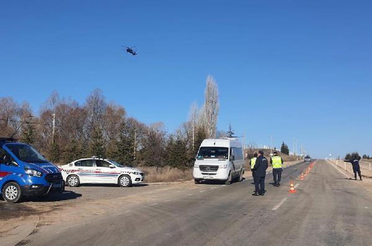 Helikopter destekli denetimde kurallara uymayan sürücülere para cezası