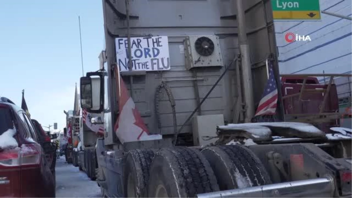 Kanada\'da aşı karşıtı kamyon sürücülerinin korna sesleri mahkeme kararıyla susturuldu