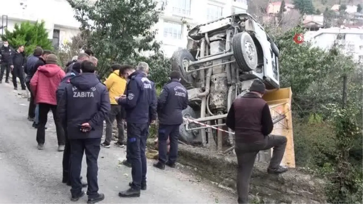 Ordu\'da facianın eşiğinden dönüldü: Hafriyat kamyonu okul bahçesine düştü