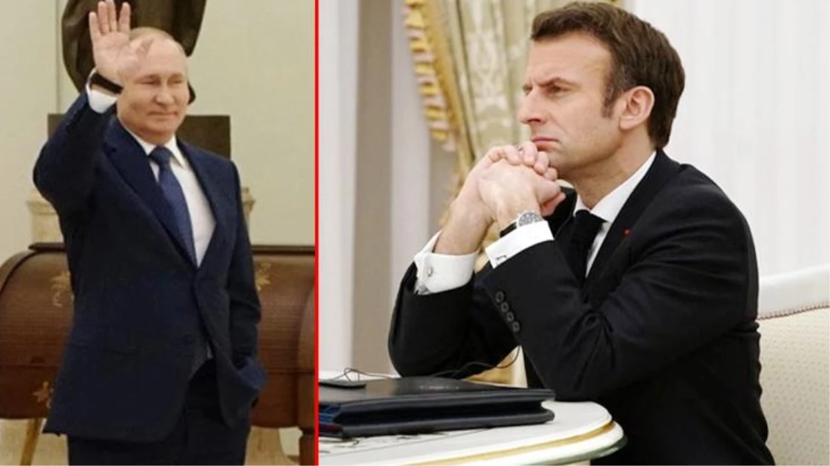Putin ve Macron\'un uzun masada görüşmesi gündem oldu!