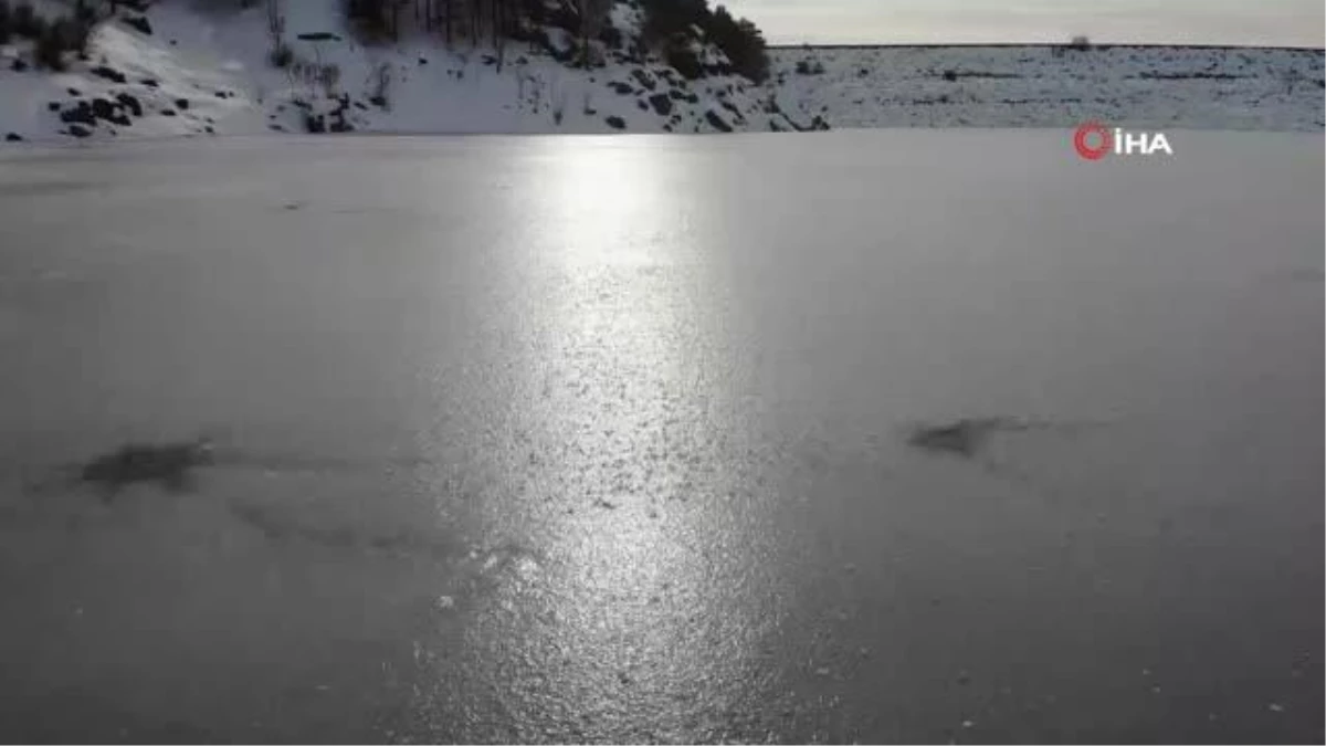 Aksaray\'da Mamasın Barajı buz tuttu