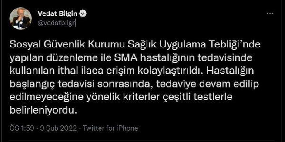 Bakanlıktan \'SMA ilacı\' açıklaması (2)