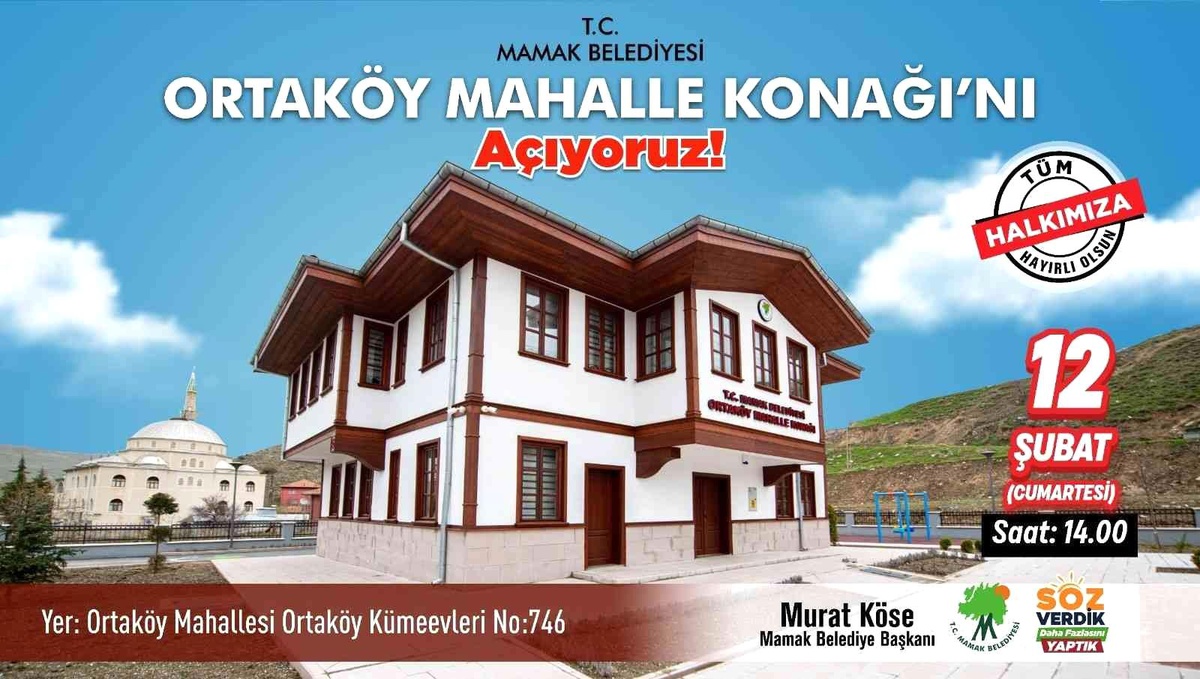Ortaköy Mahalle Konağı açılış için gün sayıyor