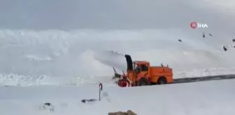 2230 rakımlı Tanin Tanin Geçidi'nde 1 metreyi bulan karlı yollar temizlendi