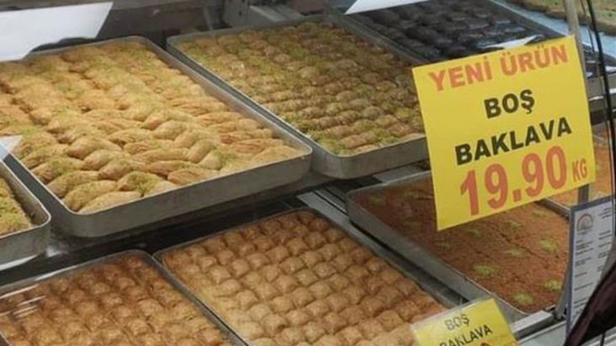 Artan maliyetler yüzünden boş baklava satılıyor!