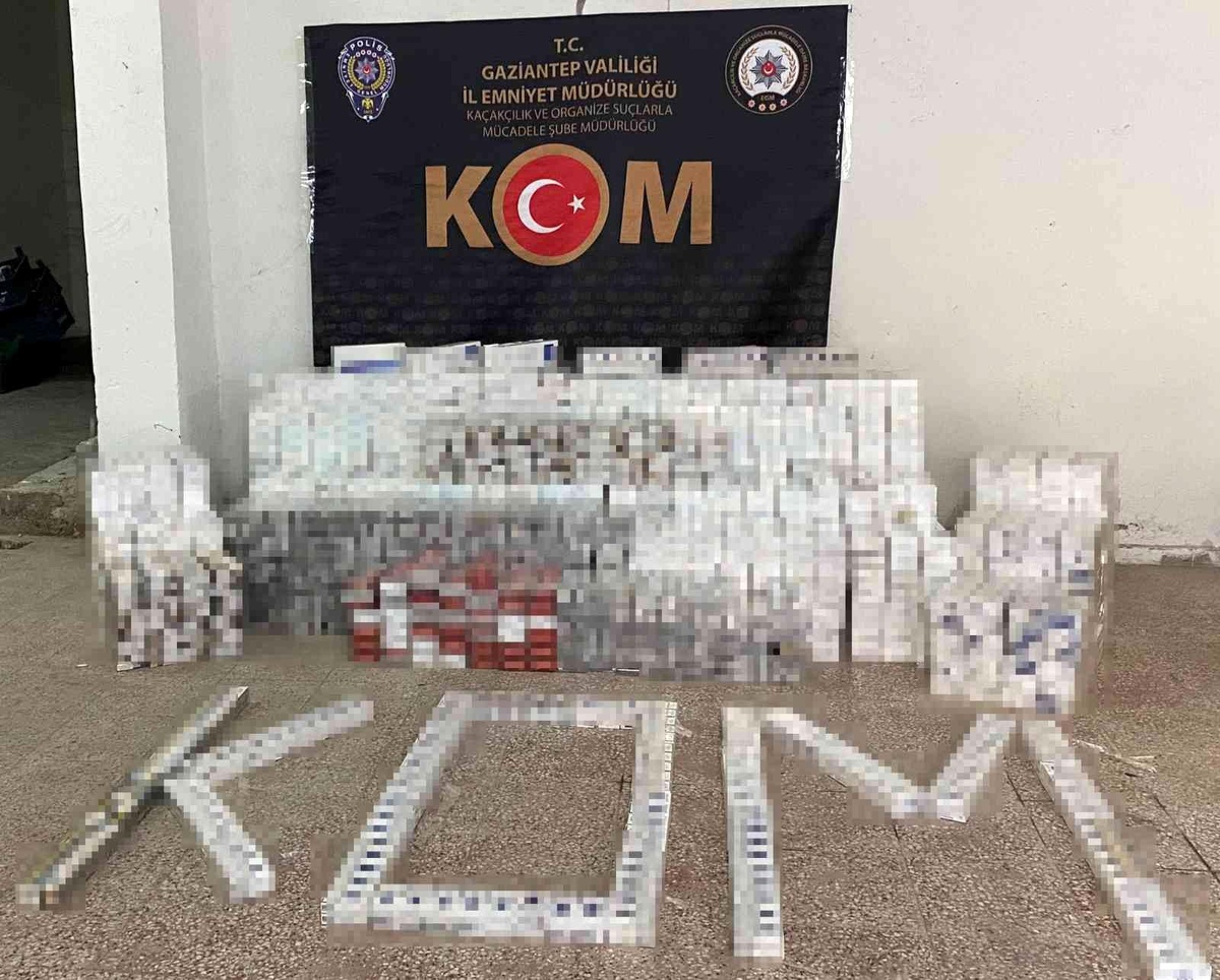 Gaziantep\'te 12 bin 530 paket kaçak sigara ele geçirildi