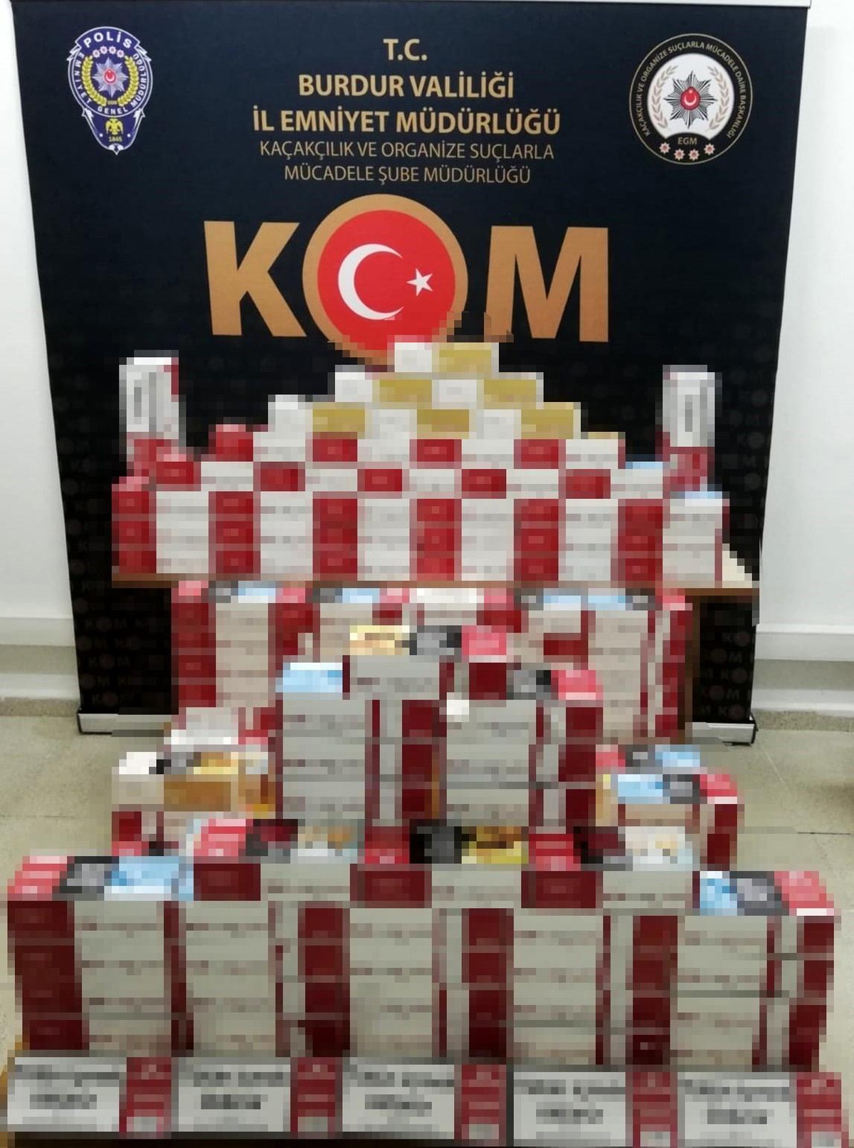 Kargoyla gönderilen 29 bin makaron ele geçirildi