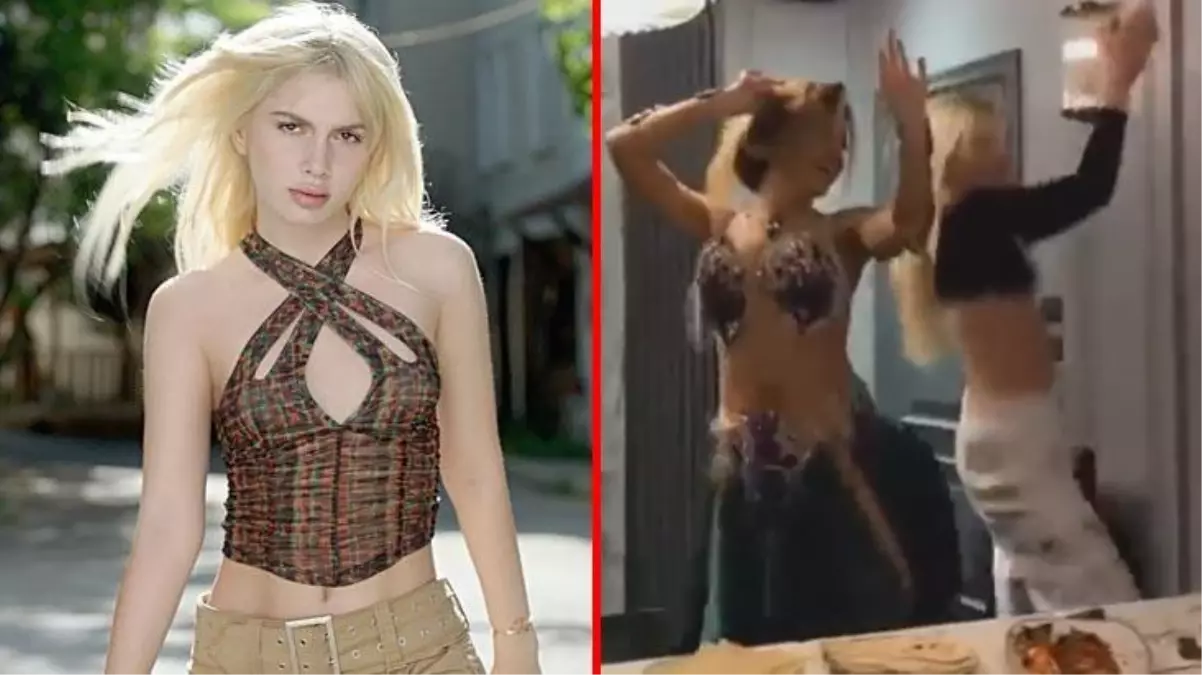 Aleyna Tilki evine çağırdığı dansözle karşılıklı göbek attı! Video sosyal medyayı salladı