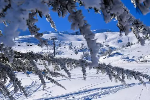 Türkiye'nin en karlı zirveleri Kartalkaya ile Davraz