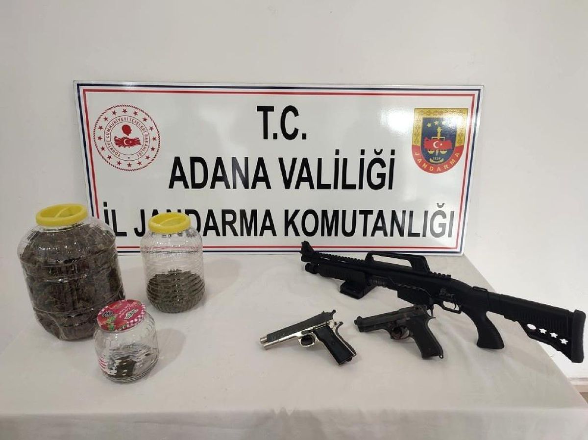 Adana\'da uyuşturucu ve silah operasyonu