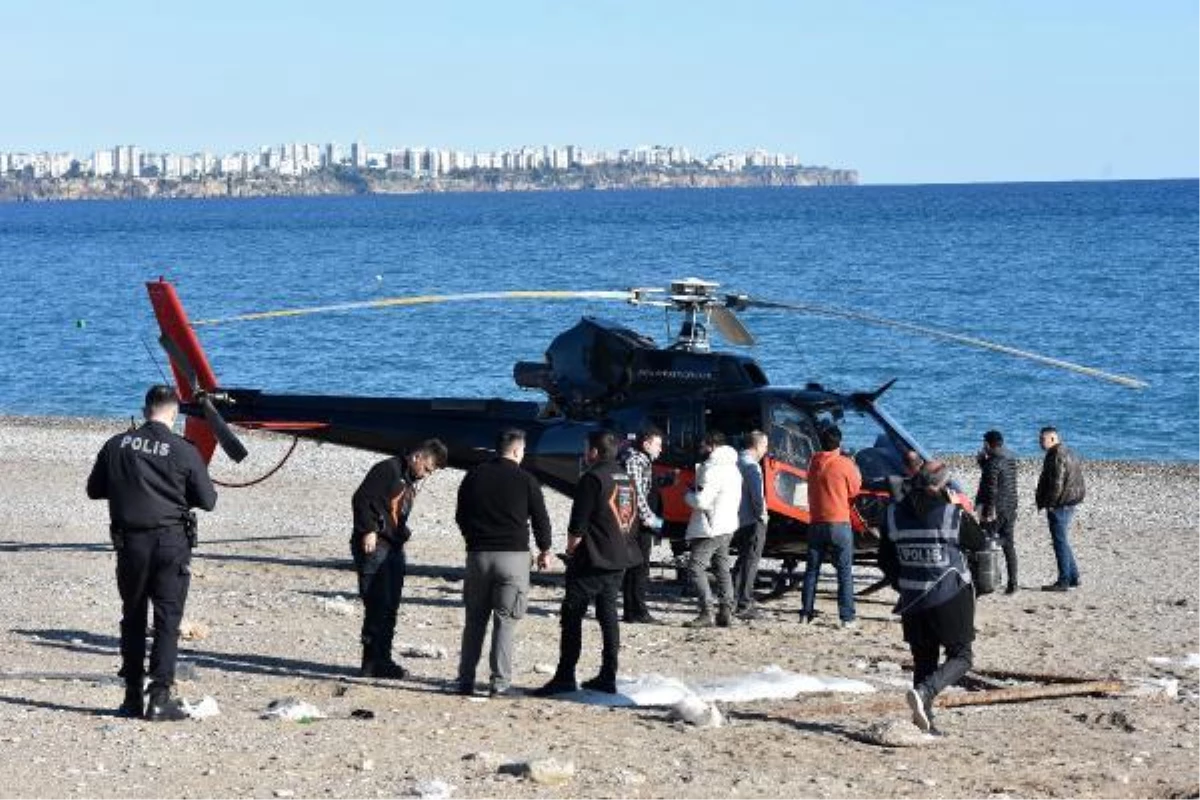 Bisiklet turu takibinde helikopter arızalandı, sahile acil iniş yapıldı