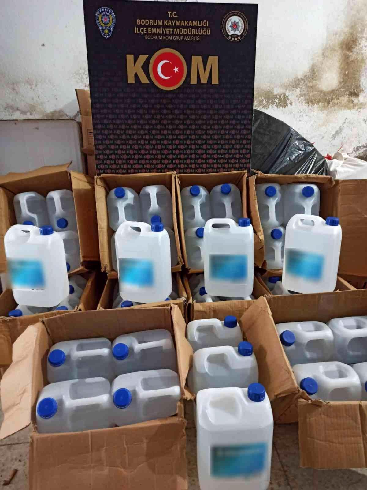 Bodrum\'da 235 litre etil alkol ele geçirildi