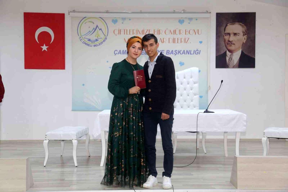Çameli ilçesinde 2022 yılının ilk nikahı kıyıldı