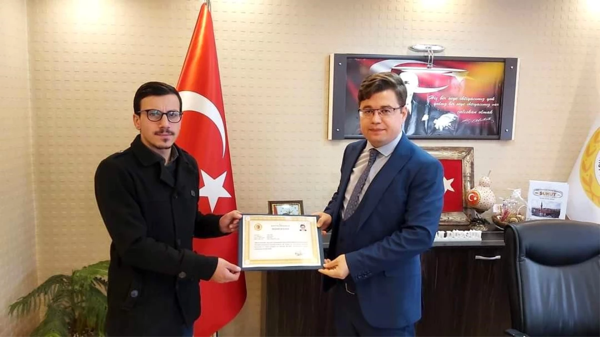 Yürekleri ısıtan imama başarı belgesi