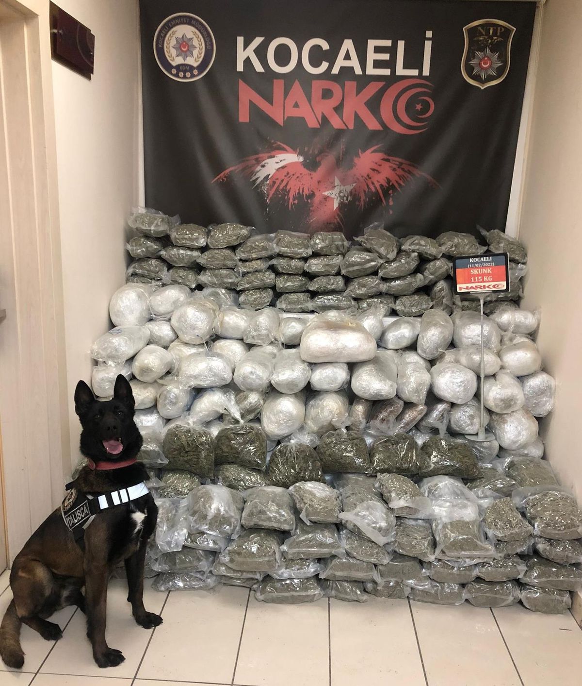 Kocaeli\'de 115 kilogram uyuşturucuyla yakalanan 2 şüpheli tutuklandı