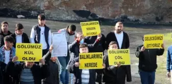 MAHALLELİDEN 'GÖLET KURUTULDU' EYLEMİ