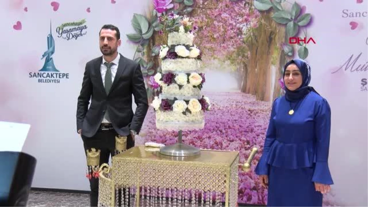 14 Şubat\'a özel toplu nikah töreni; 14 çift evlendi