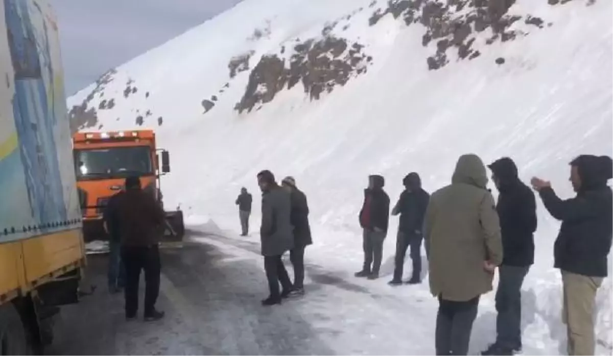 Artvin'de çığ düştü; iş makinesi kara gömüldü, operatör kurtuldu (2)