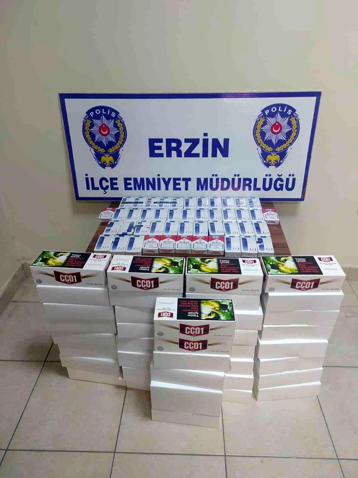 Erzin\'de 8 bin kaçak makaron ele geçirildi