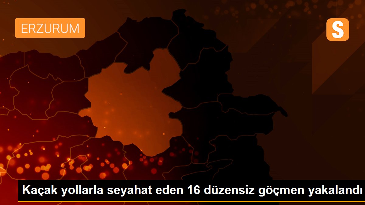 Kaçak yollarla seyahat eden 16 düzensiz göçmen yakalandı