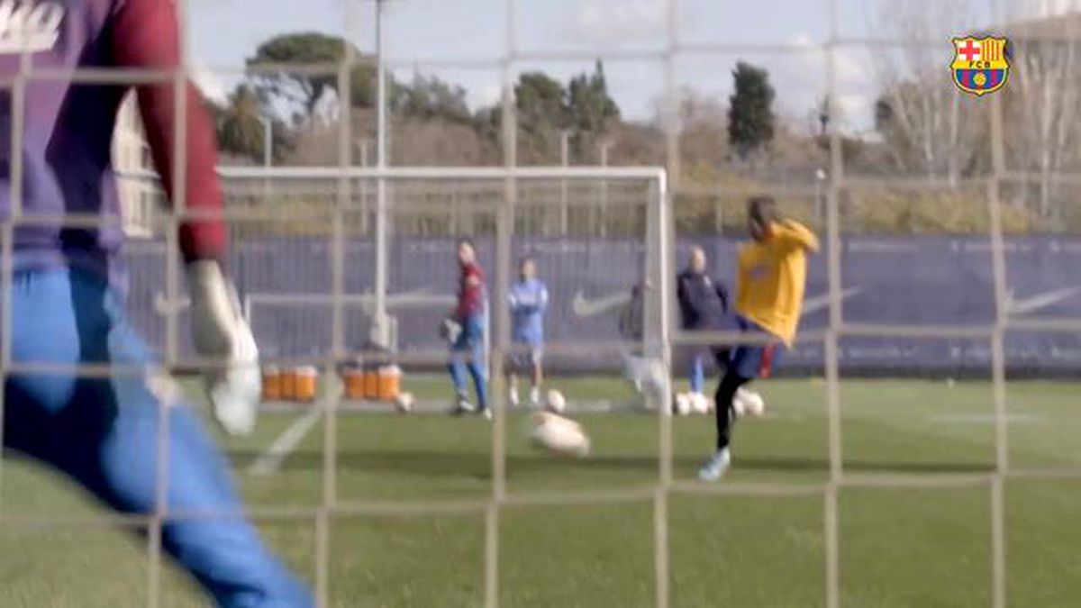 Barça, Napoli maçı öncesinde şut antrenmanı yaptı