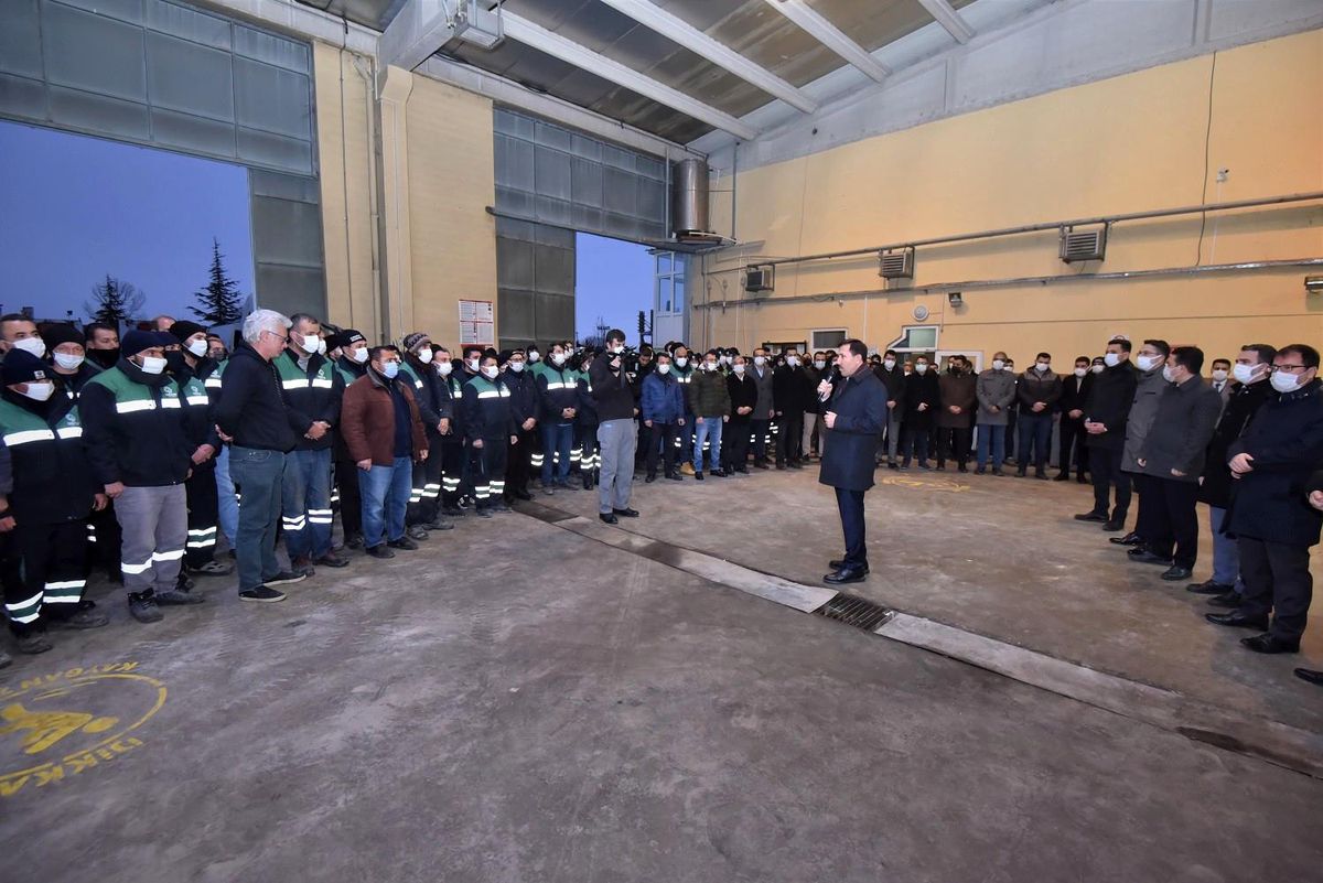 Başkan Hasan Kılca, belediye işçileriyle bir araya geldi