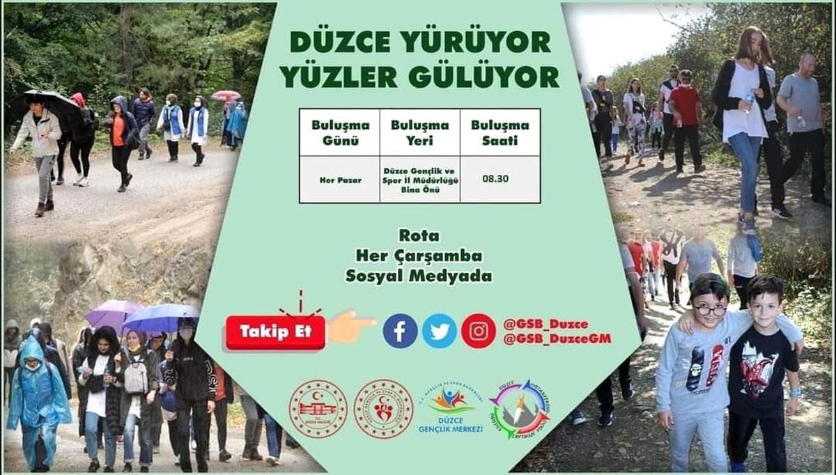 Düzce bu hafta kent ormanında yürüyecek
