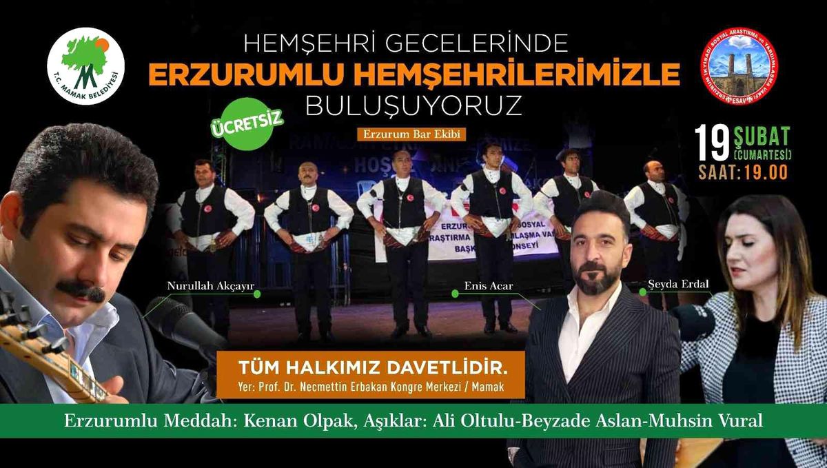 Erzurumlular Mamak\'ta buluşacak