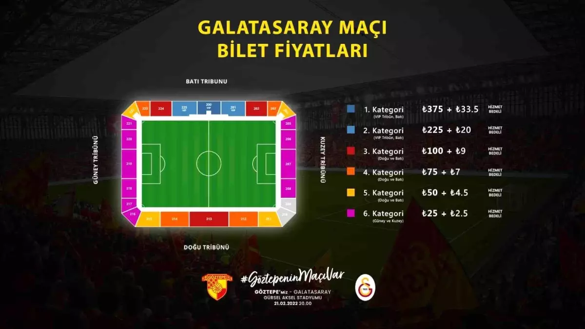 Göztepe - Galatasaray maçının biletleri satışa çıkıyor