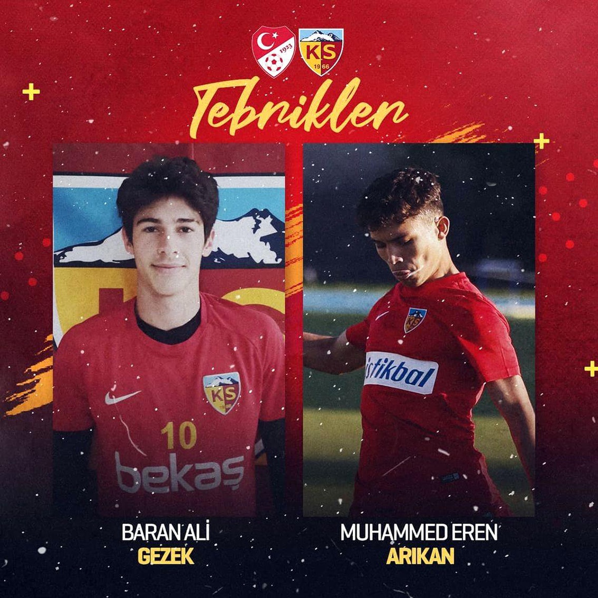 Kayserispor\'dan 2 futbolcu milli takıma davet edildi