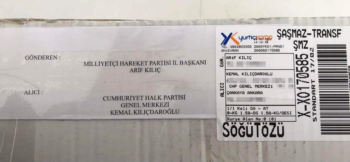 MHP Kırşehir İl Başkanı Kılıçdaroğlu\'na kandil gönderdi