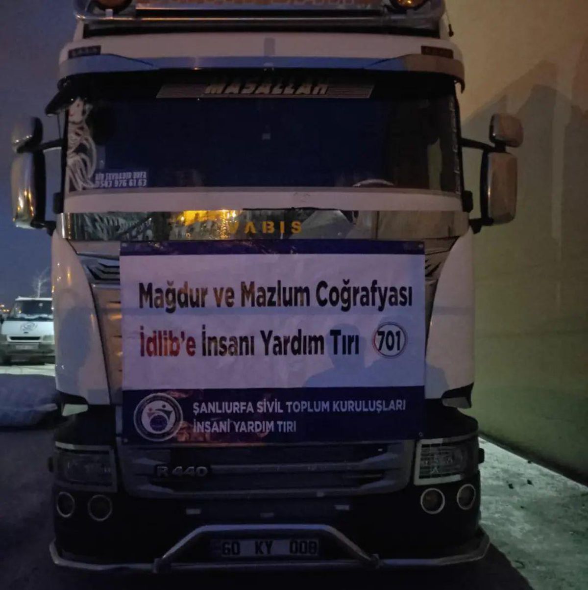 Şanlıurfa\'dan İdlib\'e insani yardım tırı gönderildi