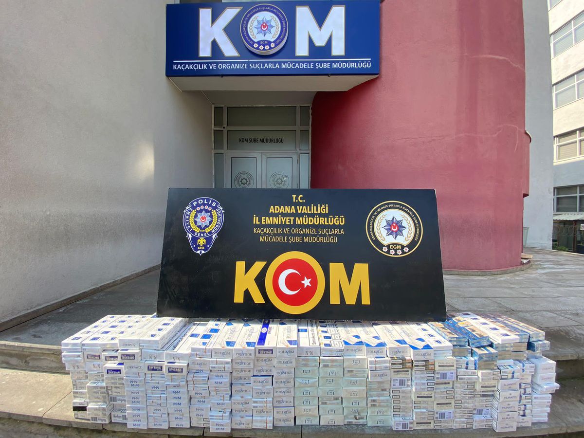 Adana\'da 13 milyon 368 bin makaron ele geçirildi