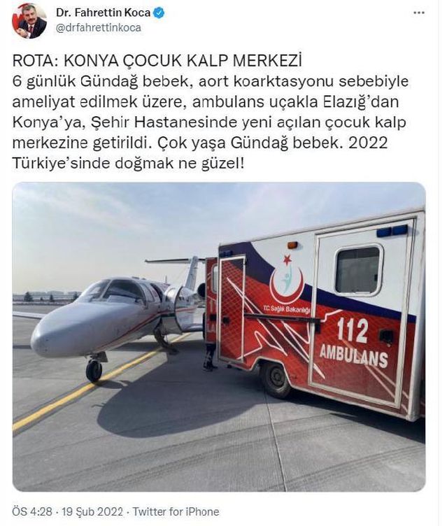 Son dakika haber Elazığ’da 6 günlük bebek ameliyat için