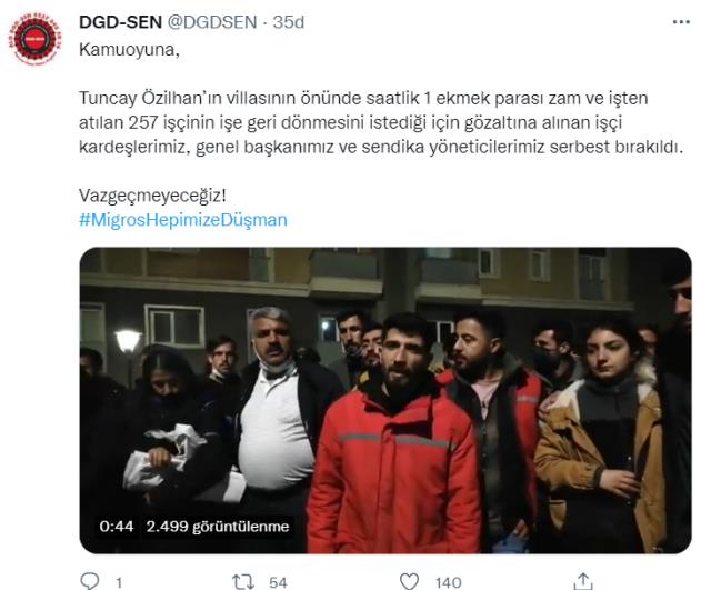 Tuncay Özilhan'ın evinin önünde eylem yapmışlardı! Gözaltına alınan Migros işçileri serbest bırakıldı