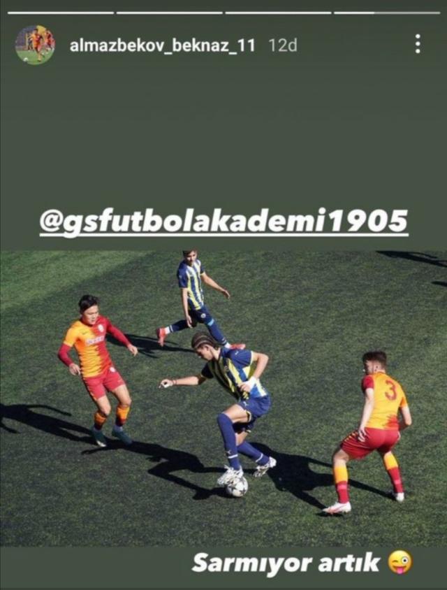 Galatasaray'ın Fenerbahçe'ye fark attığı maçtan sonra genç oyuncunun yaptığı paylaşım gündemi salladı