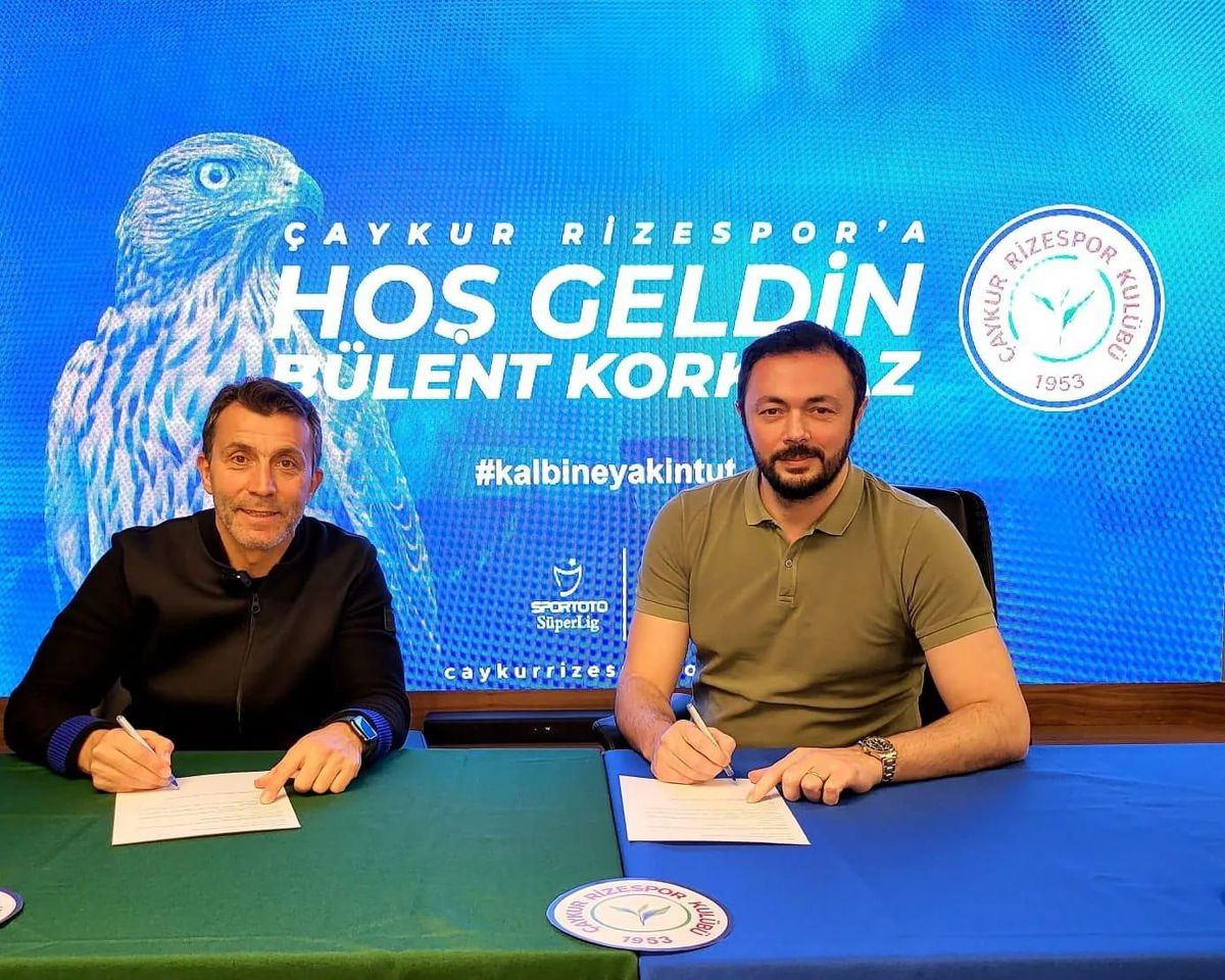Spor Toto Süper Lig ekiplerinden Çaykur Rizespor, teknik direktör Bülent Korkmaz ile 1,5 yıllık sözleşme imzaladı.
