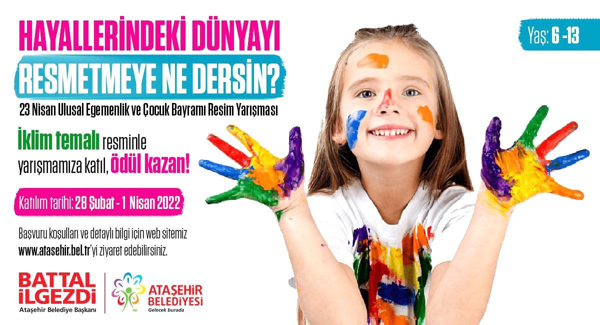 \'23 Nisan Resim Yarışması\' ile çocukların hayalleri renklerle buluşacak