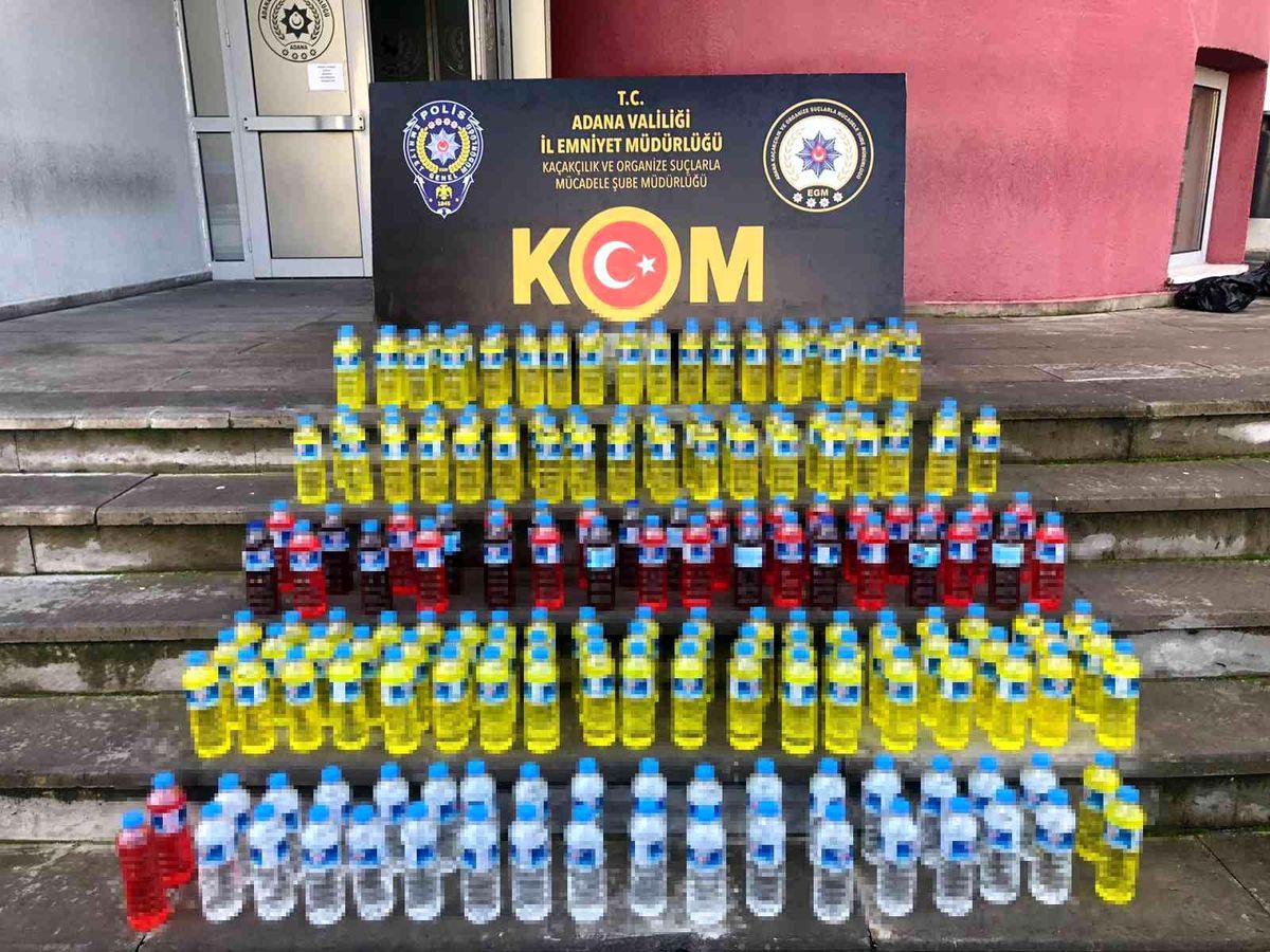 Adana\'da bin 892 litre sahte içki ele geçirildi