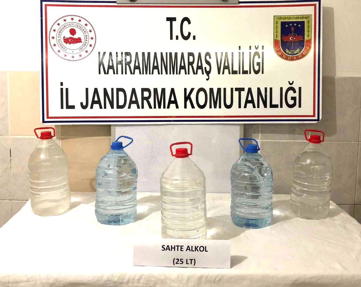 Kahramanmaraş\'ta 25 litre sahte içki ele geçirildi