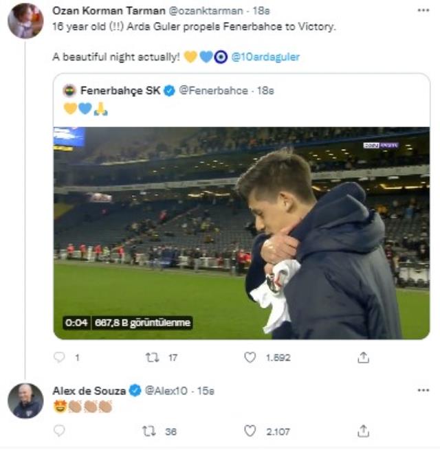 Mesut Özil ve Alex'ten sosyal medyayı titreten Arda Güler paylaşımı