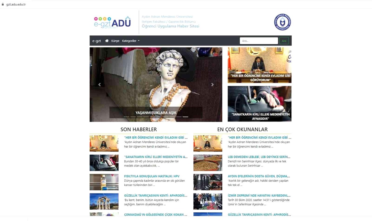 ADÜ\'lü öğrenciler kendi haberlerini ADÜ Haber Sitesi üzerinden yayınlayacak