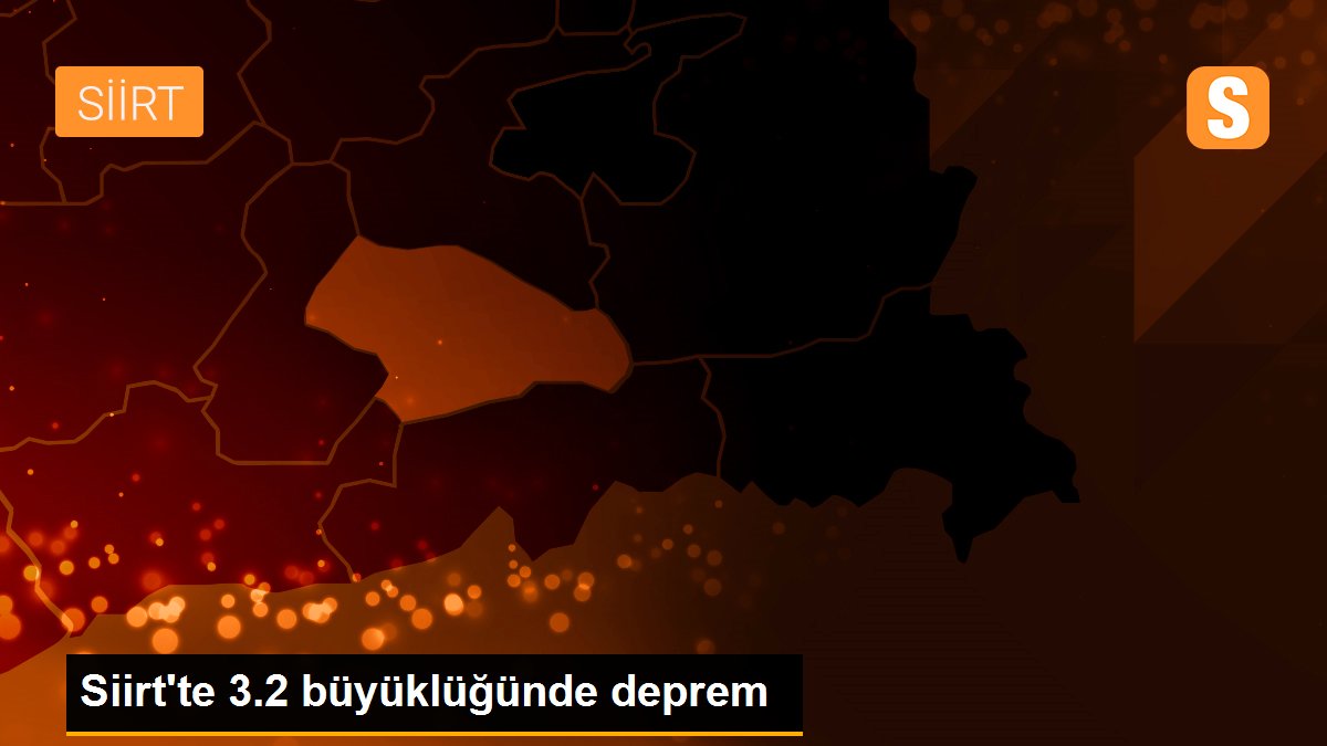 Siirt\'te 3.2 büyüklüğünde deprem