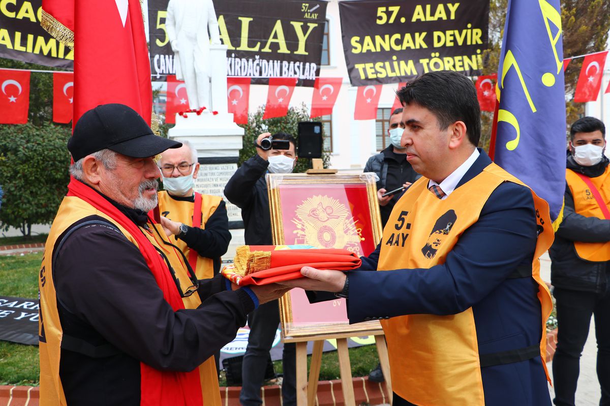 Tekirdağ\'da 57. Alay temsili sancak devir teslim töreni düzenledi
