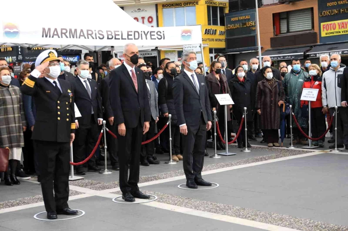 Atatürk\'ün Marmaris\'e gelişinin 87. yıldönümü resmi törenle kutlandı
