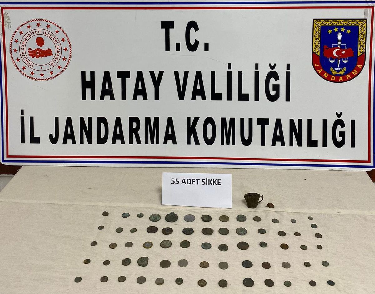 Hatay\'da evinde 55 sikke bulunan şüpheli gözaltına alındı