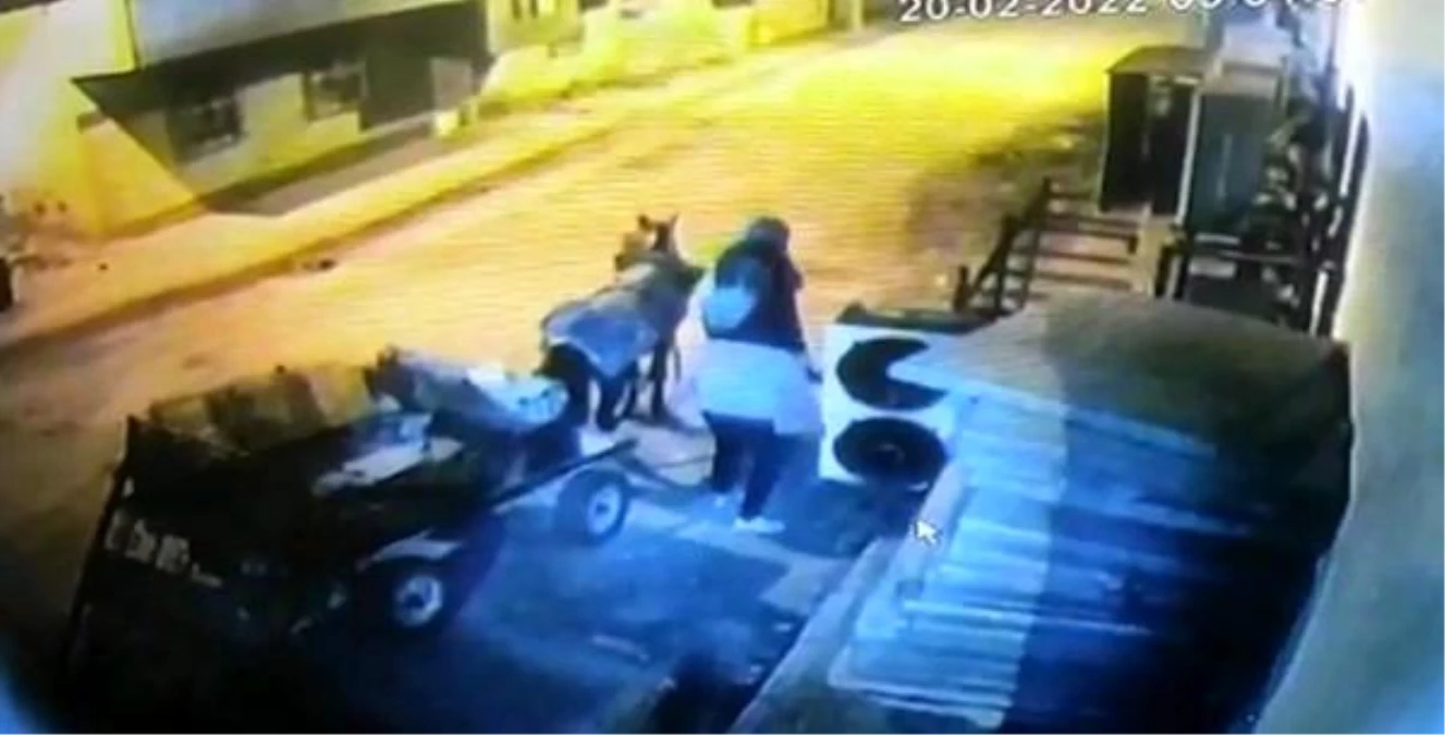 Mardin\'de at arabalı hırsızlar kameraya yakalandı