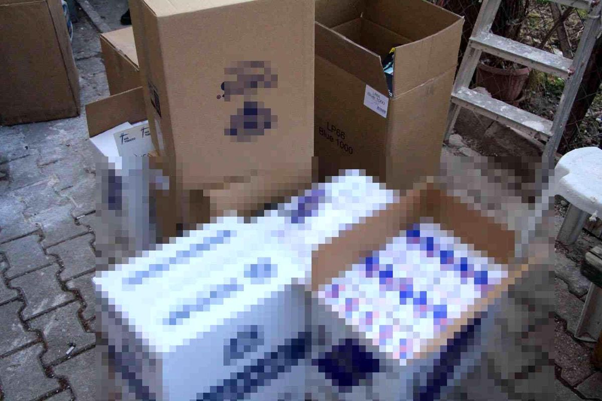 Sigara imalathanesine çevrilen eve operasyon: 1 gözaltı